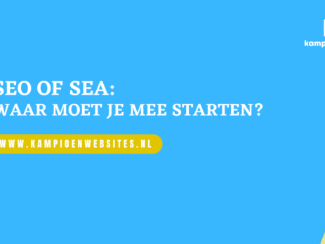 SEO of SEA: waar moet je mee starten?
